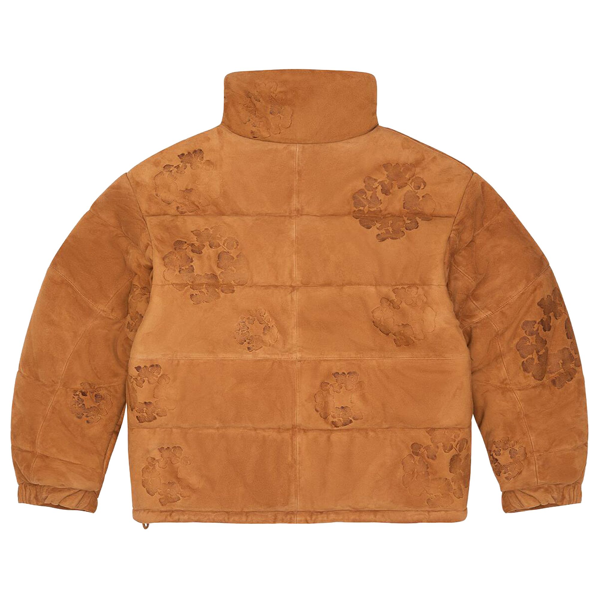 Buy Denim Tears Embossed Leather Wreath Puffer 'Brown