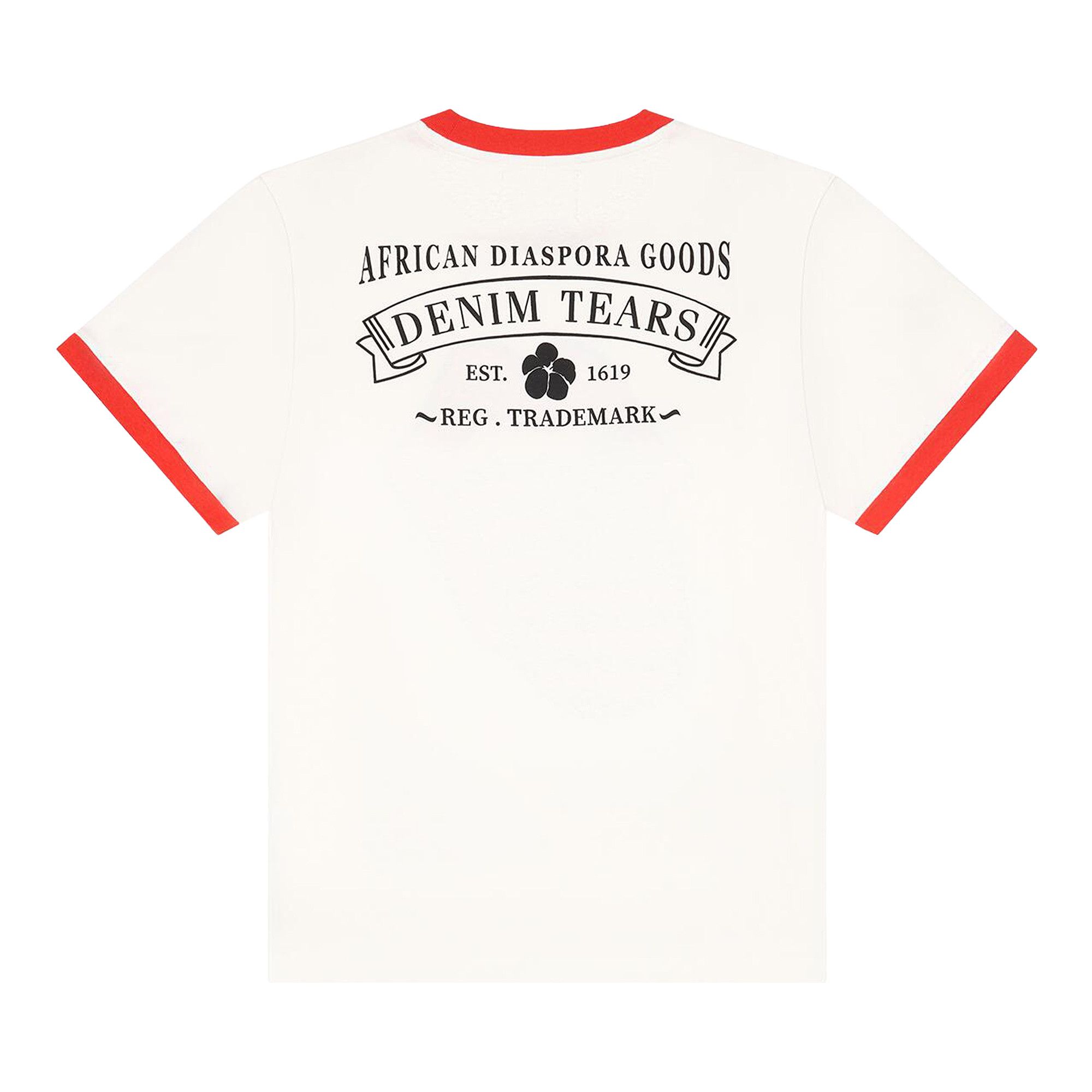 Buy Denim Tears Rolling Stones Ringer Tee 'White' - FW25TSS0011423