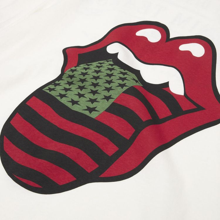 Denim Tears Rolling Stones Ringer Tee White