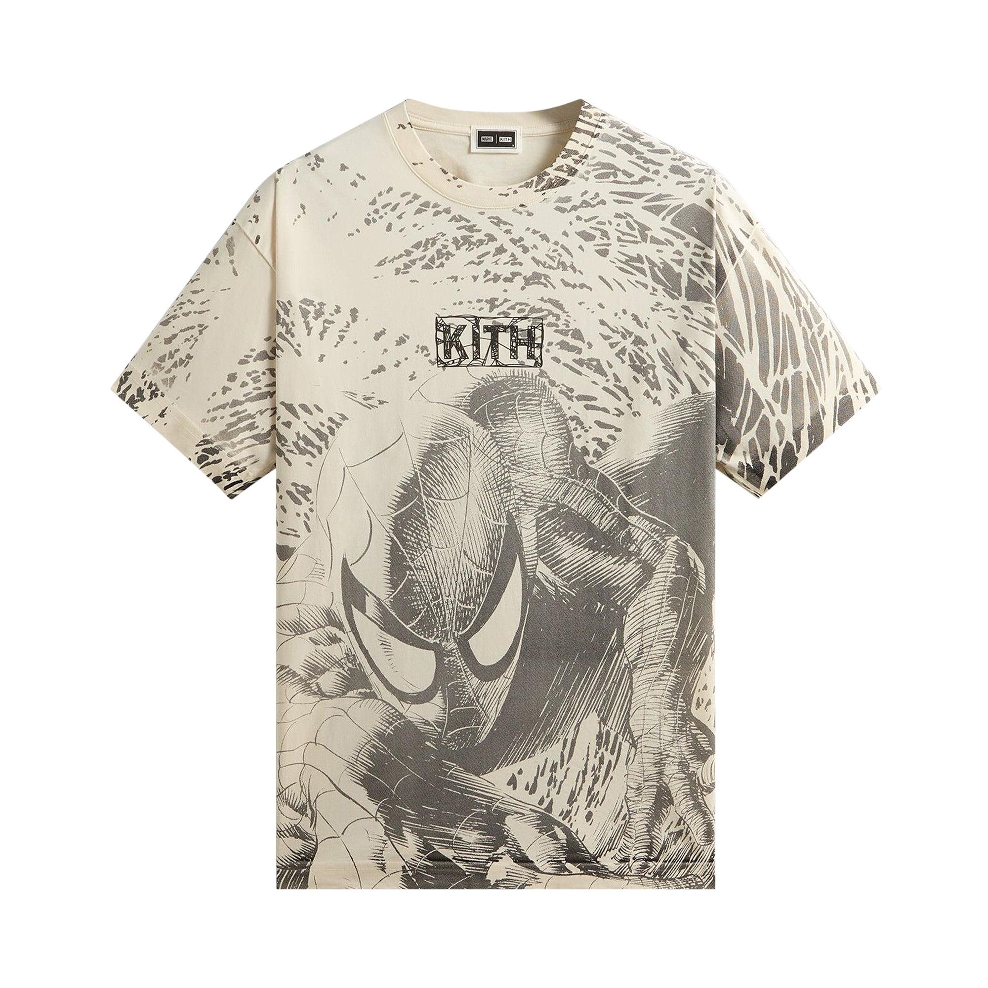 Buy Kith x Marvel Spiderman All-Over Printed Vintage Tee 'Black