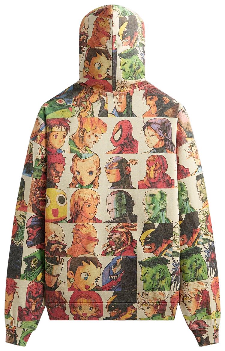 Kith x Marvel vs Capcom Fighter All Over Printed Vintage Nelson Hoodie Sandrift