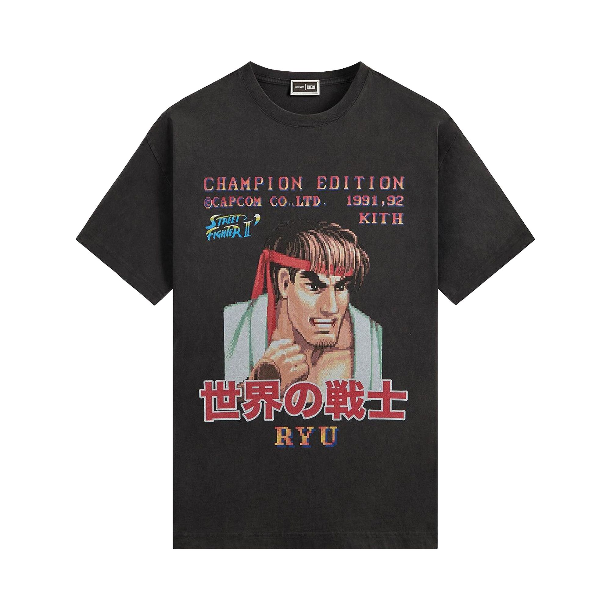 Buy Kith x Capcom Ryu Champion Edition Vintage Tee 'Black