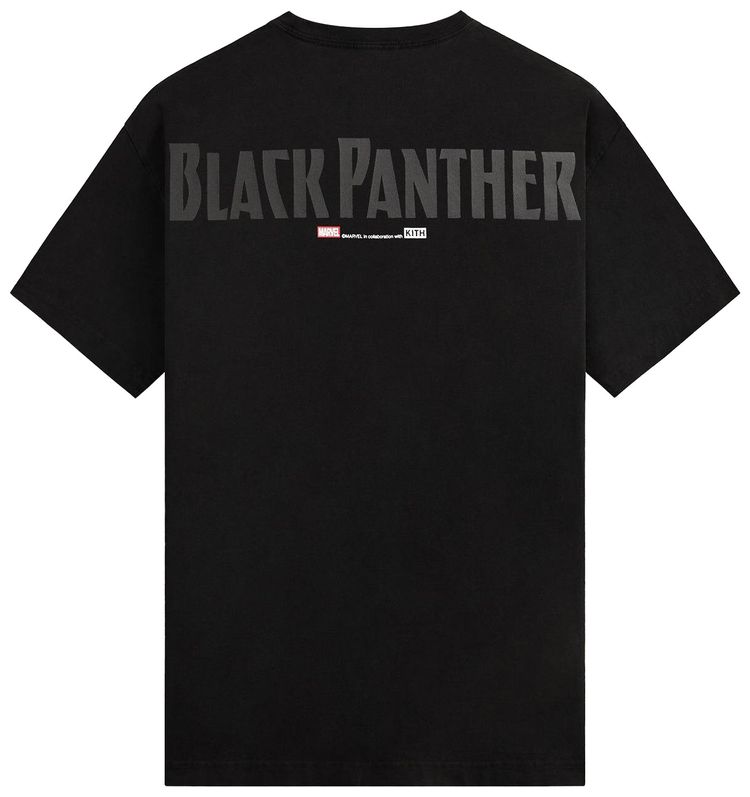 Kith x Marvel Panther Vintage Tee Black Black