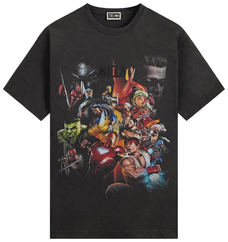 Kith x Marvel vs Capcom Ultimate Vintage Tee Black