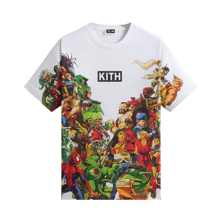 Kith x Marvel vs Capcom New Age Of Heroes All Over Printed Tee White