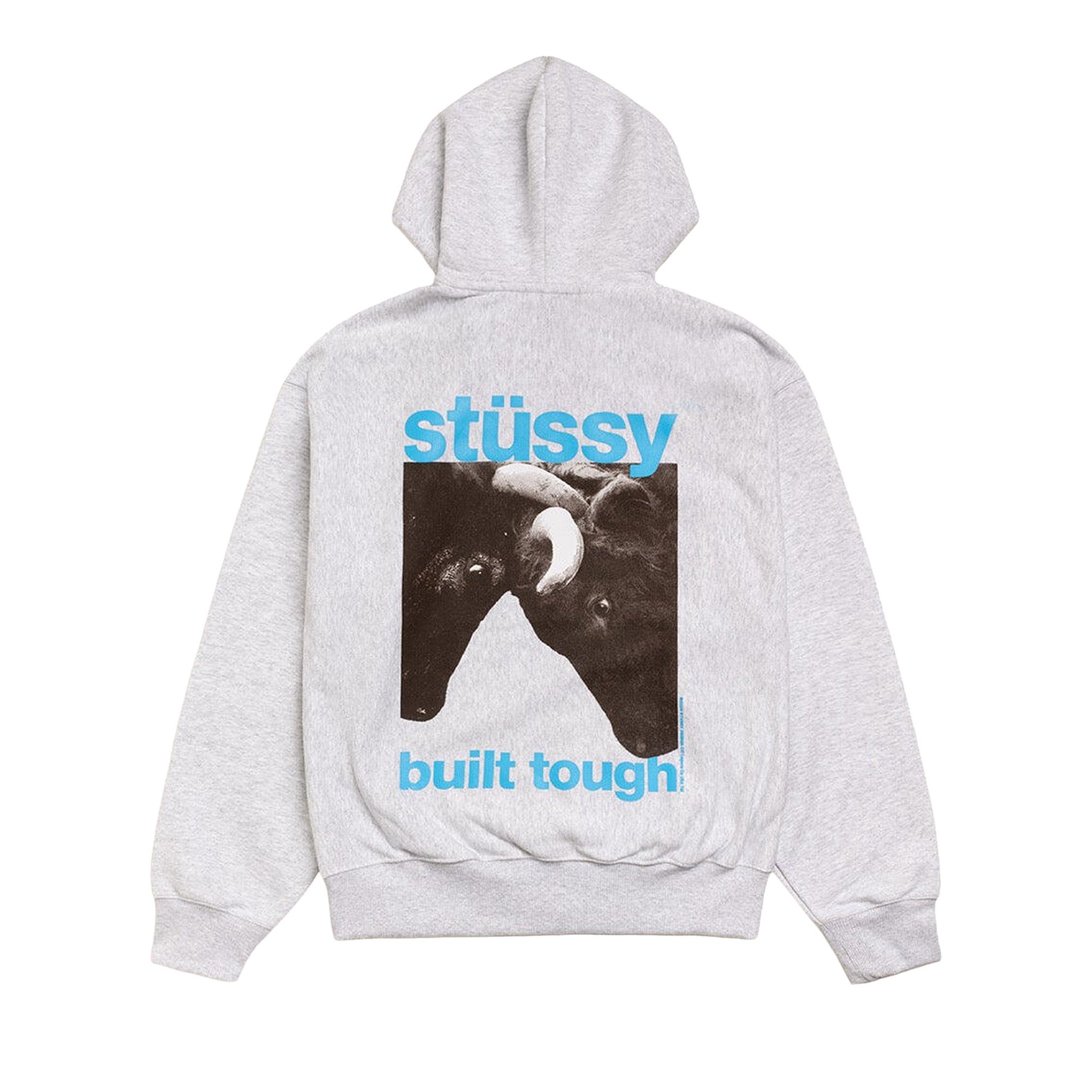 Buy Stussy Built Tough Zip Hoodie 'Ash Heather' - 1975172 ASH | GOAT