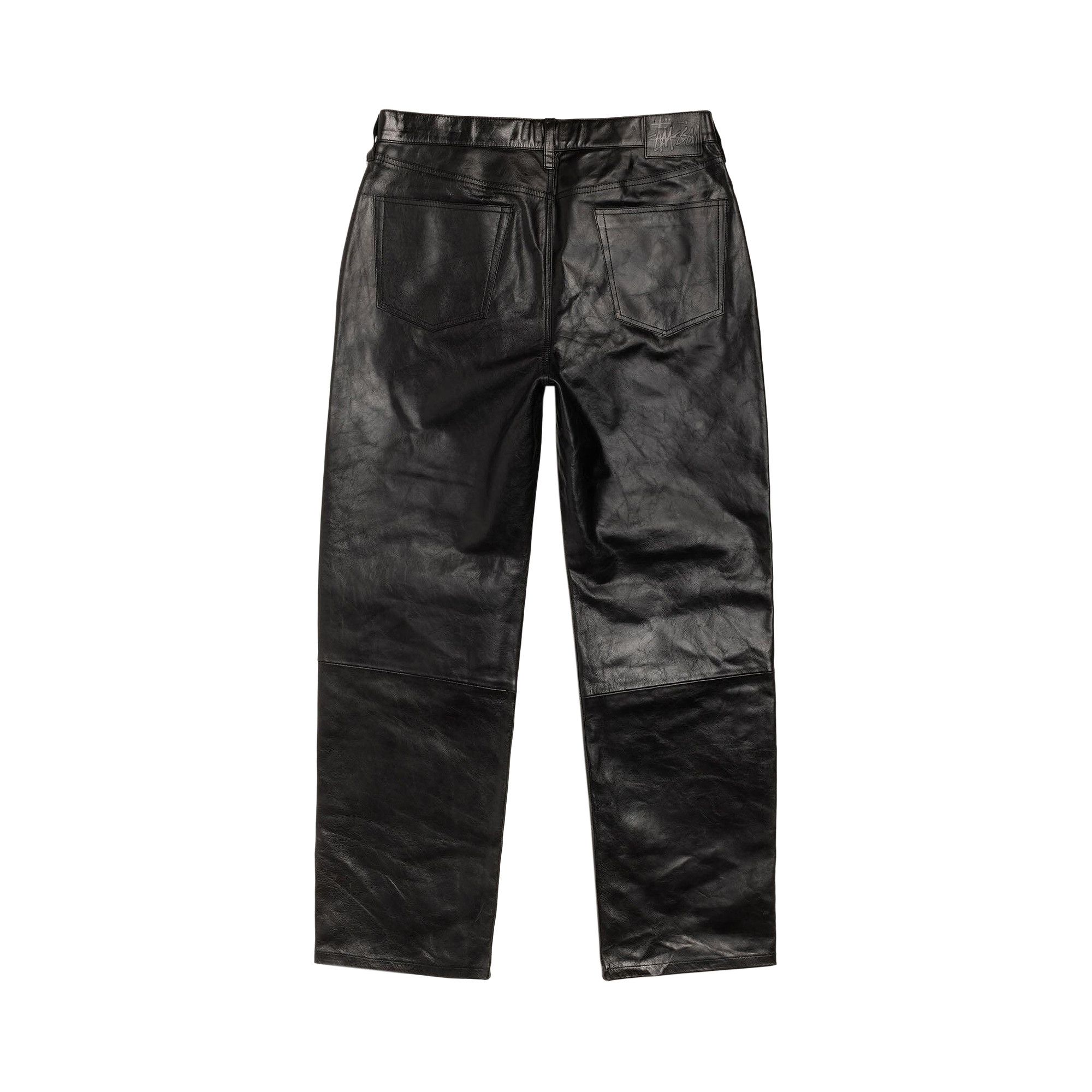 Buy Stussy New Classic Pant Leather 'Black' - 116732 BLAC | GOAT