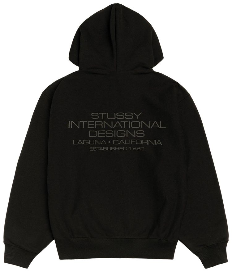 Stussy International Designs Zip Hoodie Black