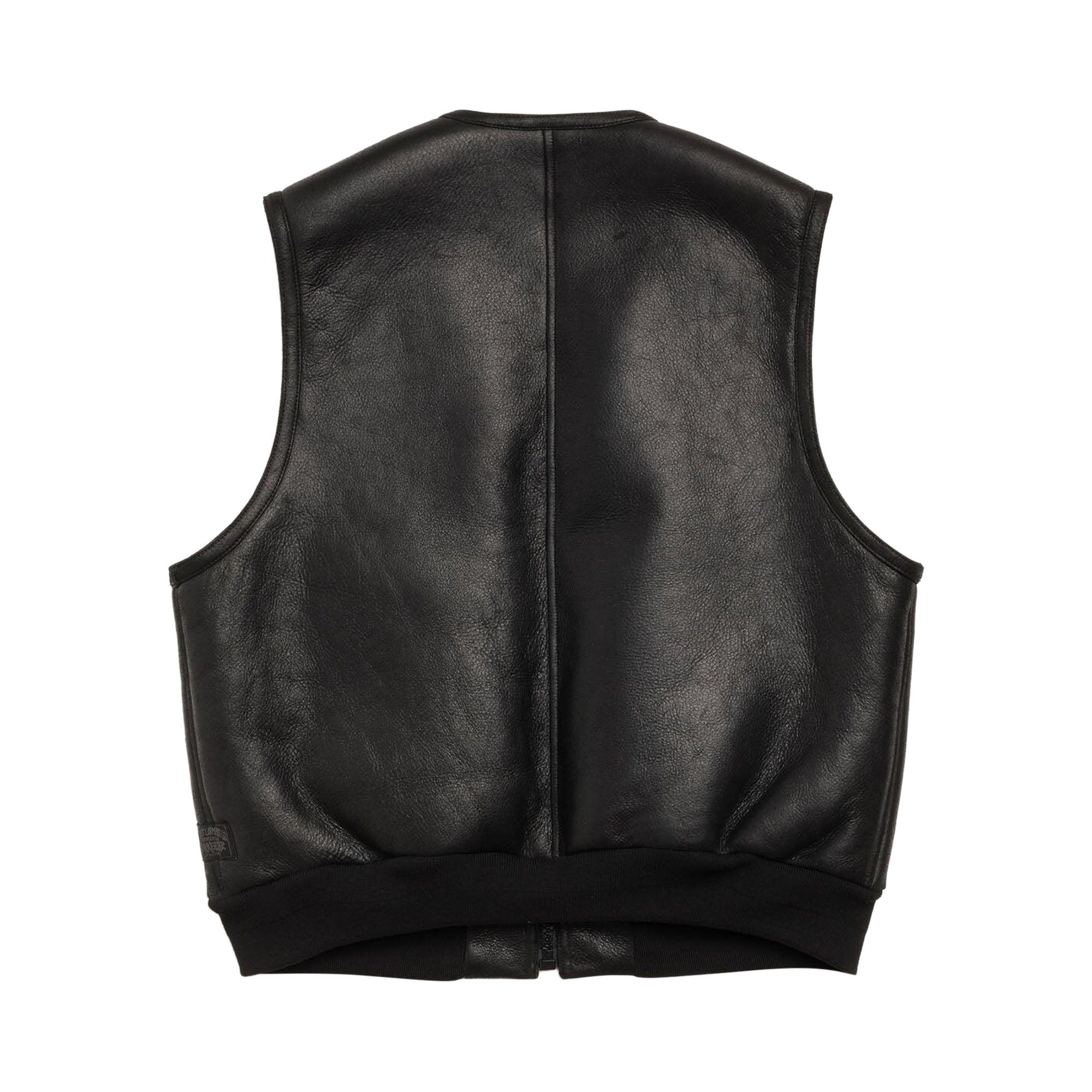Buy Stussy Shearling Vest 'Black' - 115922 BLAC | GOAT