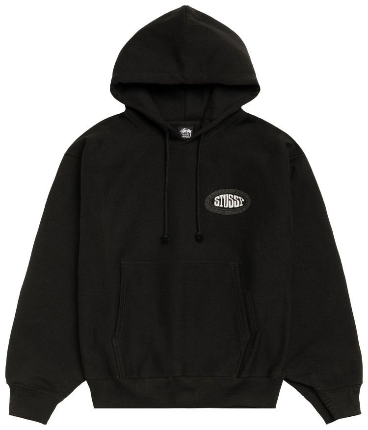 Stussy Tile Oval Hoodie Black