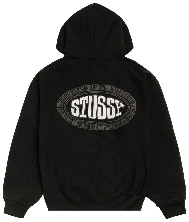 Stussy Tile Oval Hoodie Black