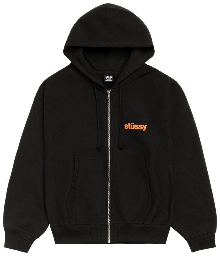 Stussy Built Tough Zip Hoodie Black