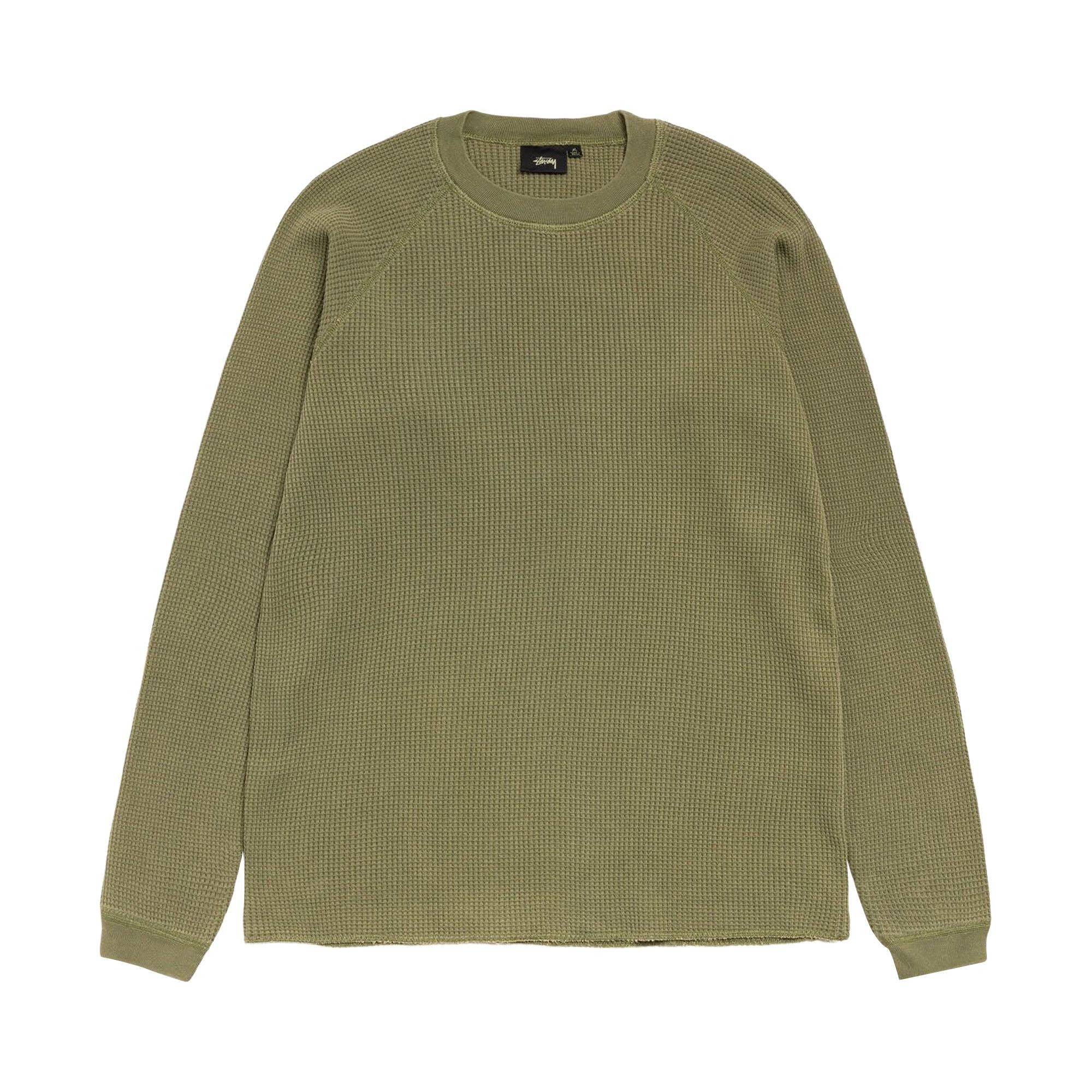 Buy Stussy Mantra Raglan Thermal 'Olive' - 1140395 OLIV | GOAT