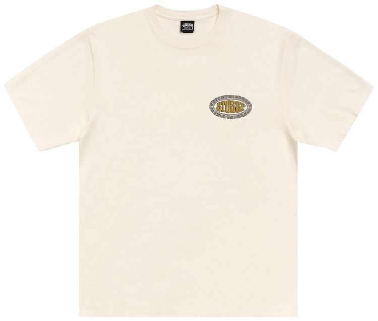 Stussy Tile Oval Tee Pigment Dyed Ivory