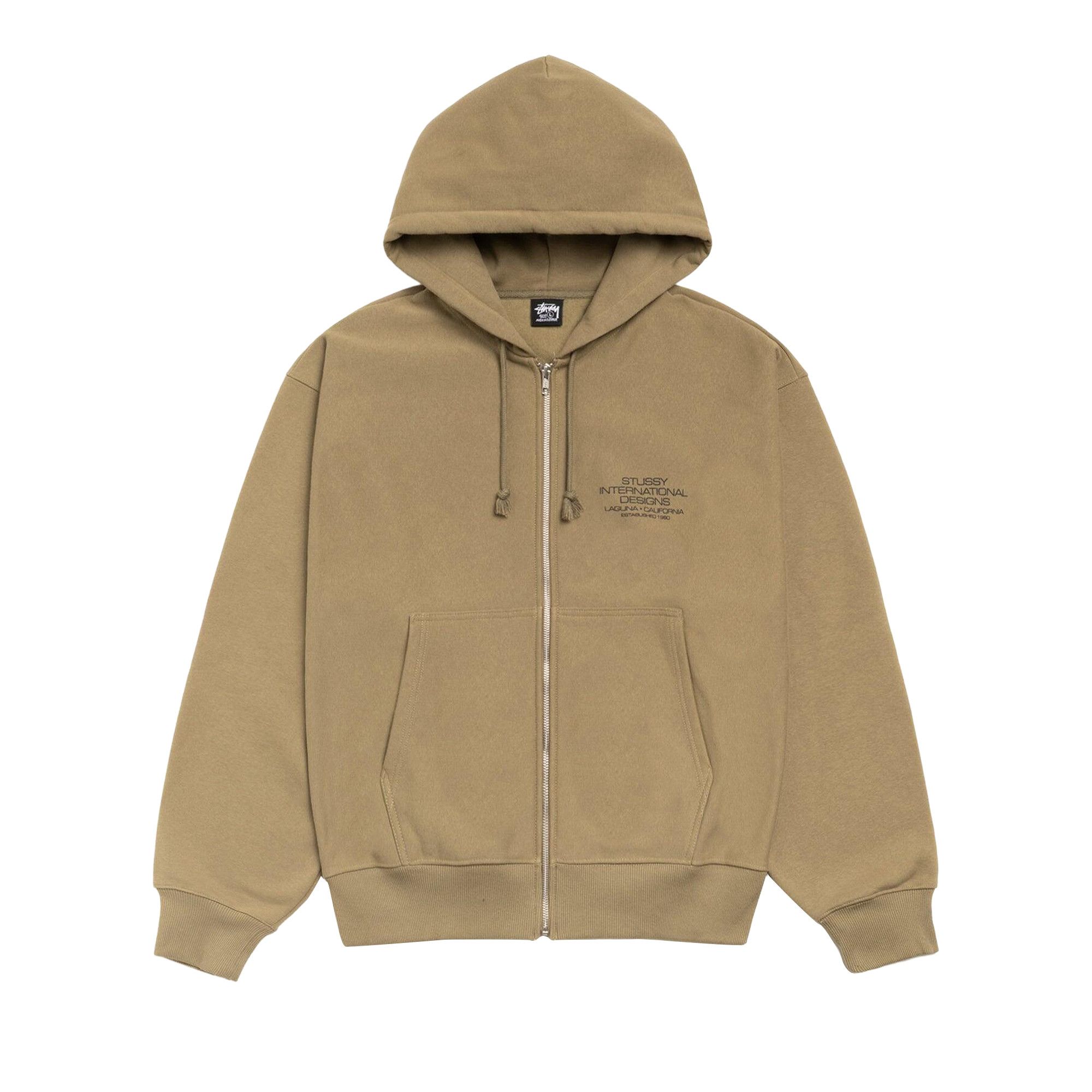 Buy Stussy International Designs Zip Hoodie 'Army' - 1975170 ARMY