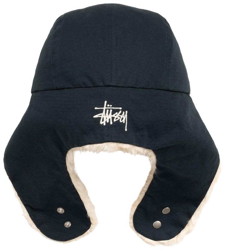 Stussy Ripstop Trapper Cap Navy