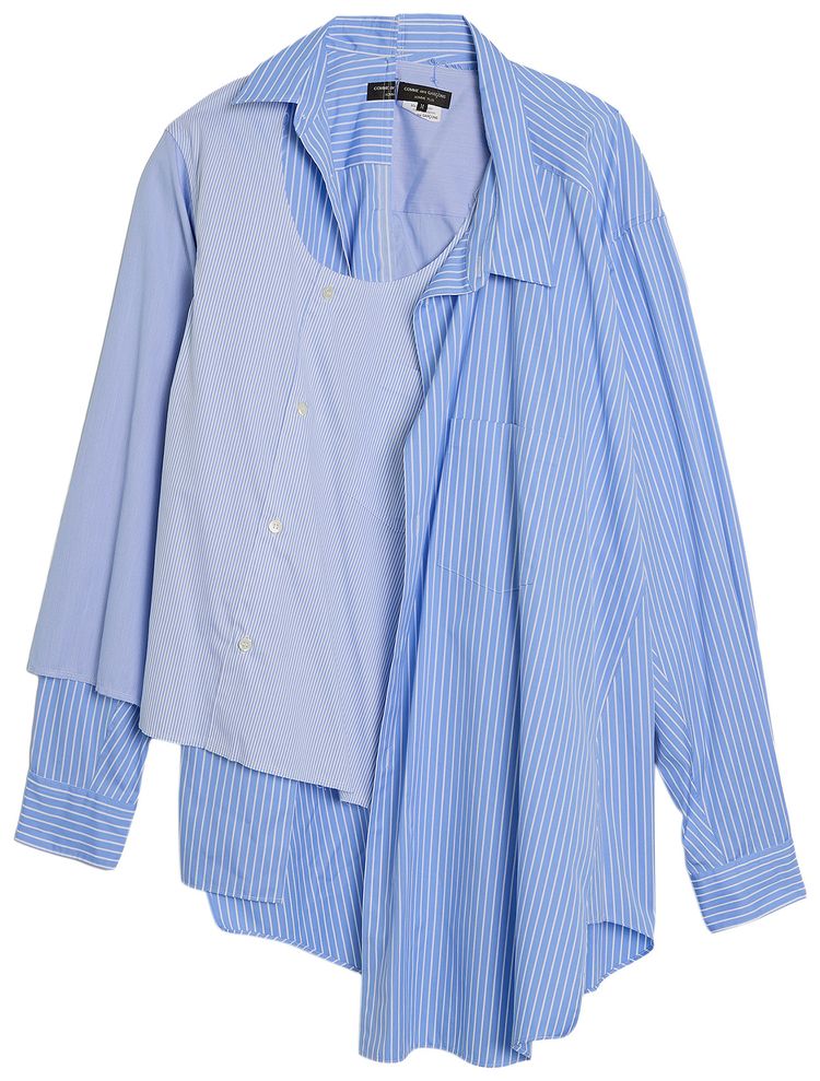 Comme des Garcons Homme Plus Broad Stripe Shirt SaxWhite