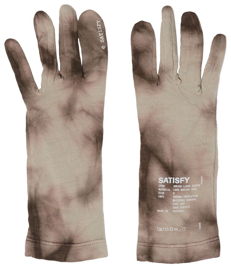 SATISFY CloudMerino Liner Gloves Batik Shark