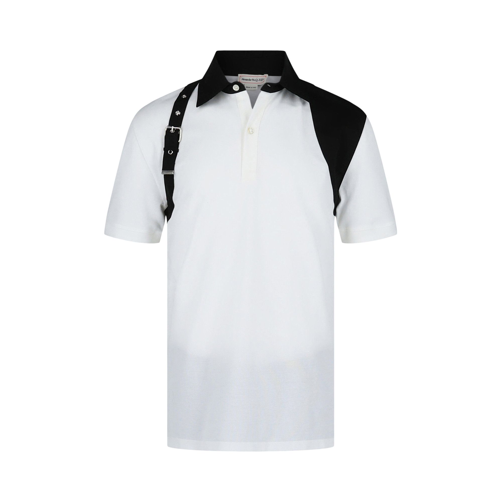 Alexander McQueen　ハーネスデザイン　ポロシャツ Alexander McQueen Men's Alex Harness Short Sleeve Polo Shirt
