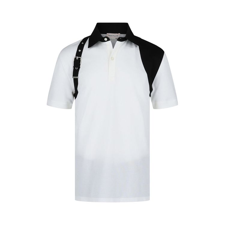 Alexander McQueen Harness Polo Shirt White