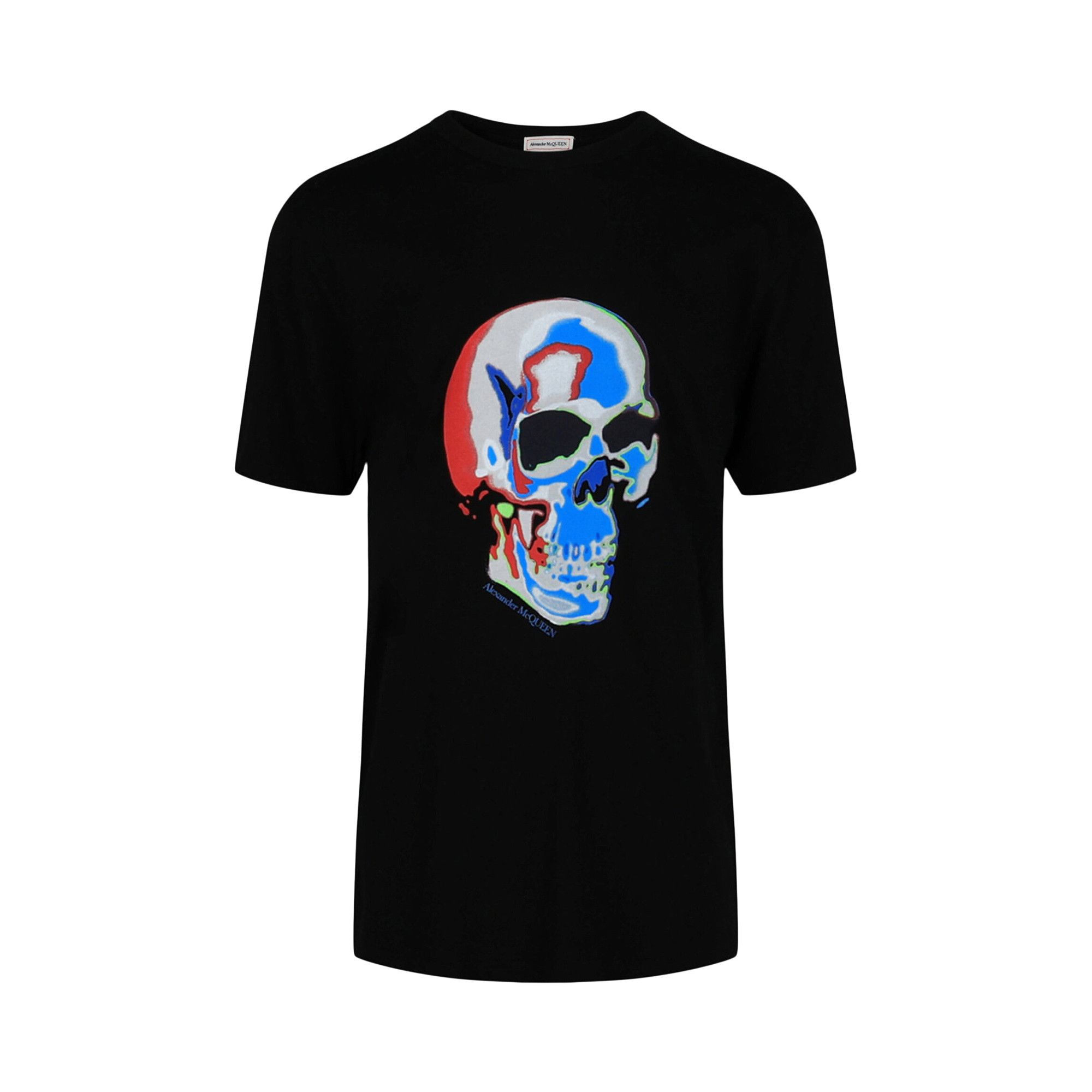 Buy Alexander McQueen Solarized Skull Graphic T-Shirt 'Black Multi