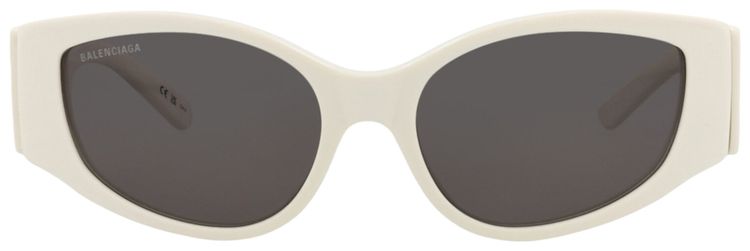 Balenciaga Cat Eye Frame Recycled Acetate Sunglasses White Grey