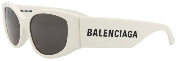 Balenciaga Cat Eye Frame Recycled Acetate Sunglasses White Grey