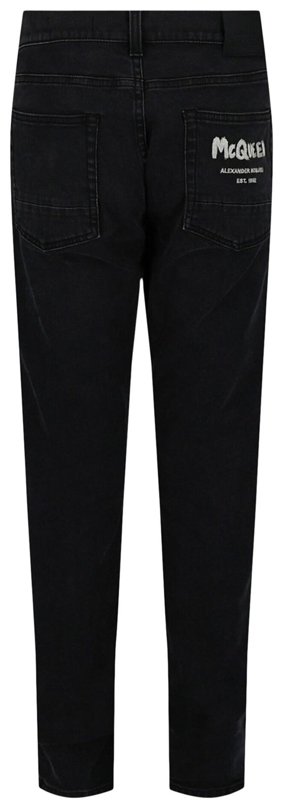 Alexander McQueen Graffiti Denim Jeans Black