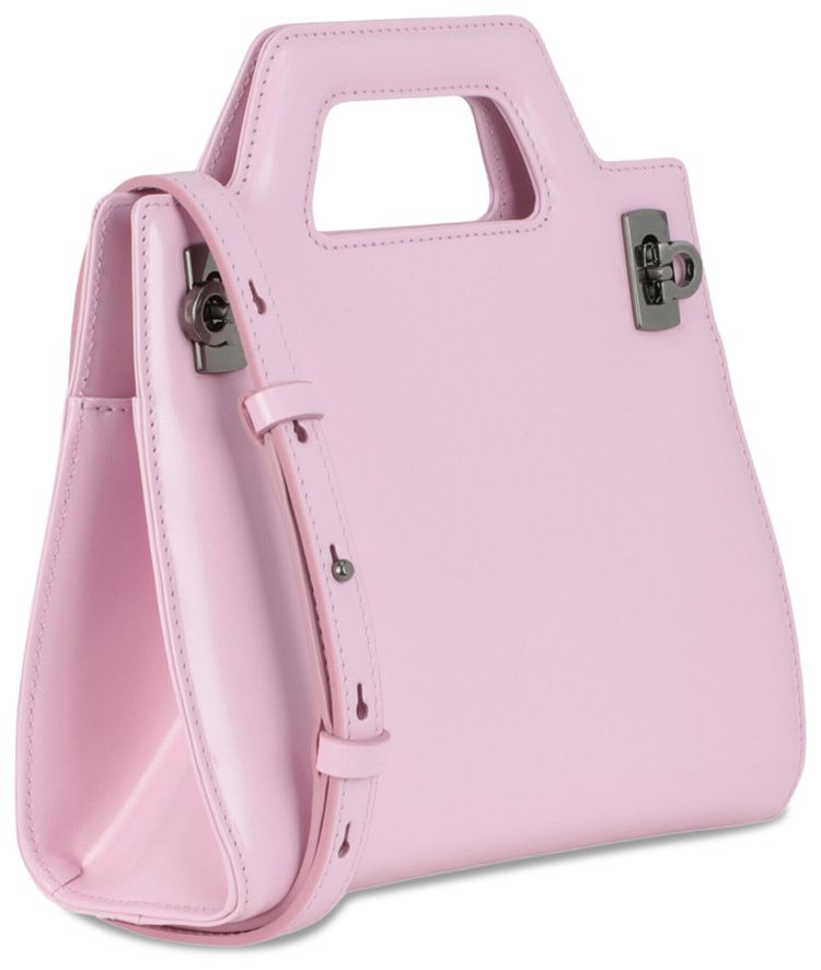 Ferragamo Mini Wanda Leather Top Handle Bag Light Pink