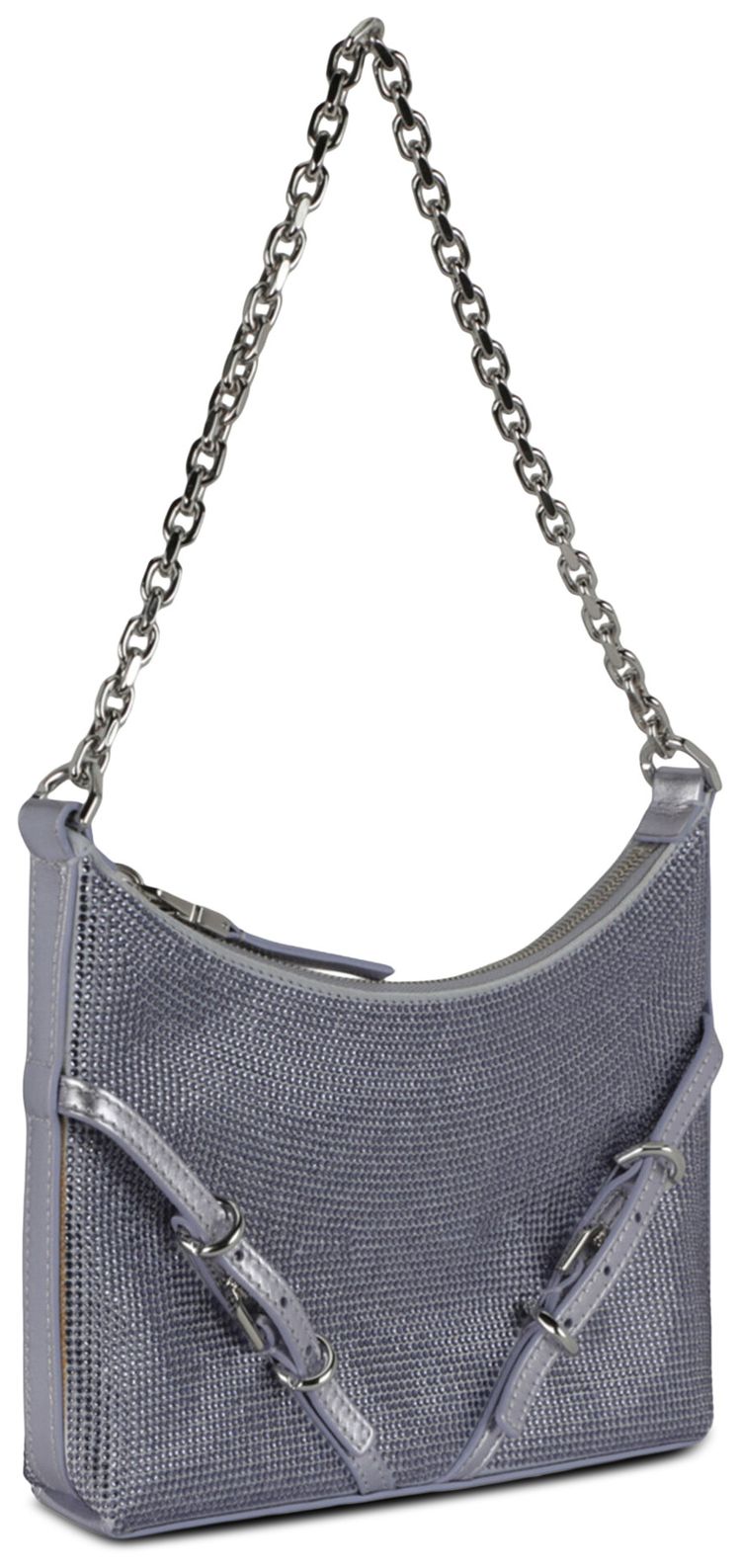 Givenchy Mini Voyou Party Shoulder Bag In Satin And Strass Lavender