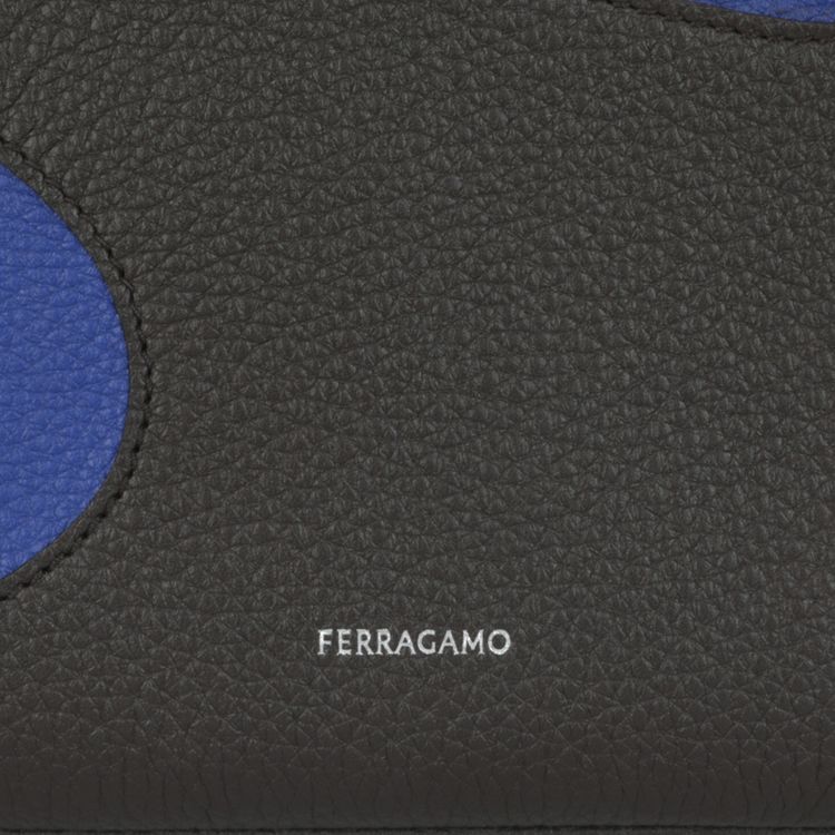 Ferragamo Cut Out Pebbled Leather Phone Pouch White