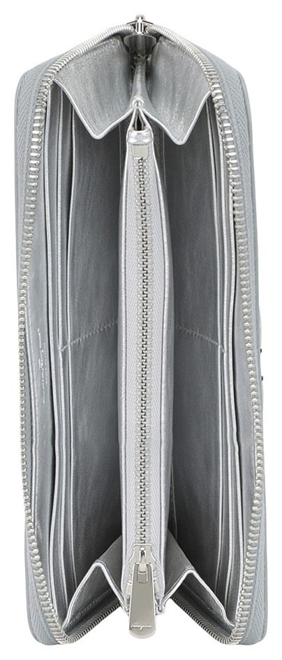 Ferragamo Gancini Contential Wallet Silver