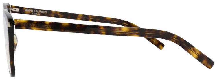 Saint Laurent Square Frame Acetate Optical Frames Havana Transparent