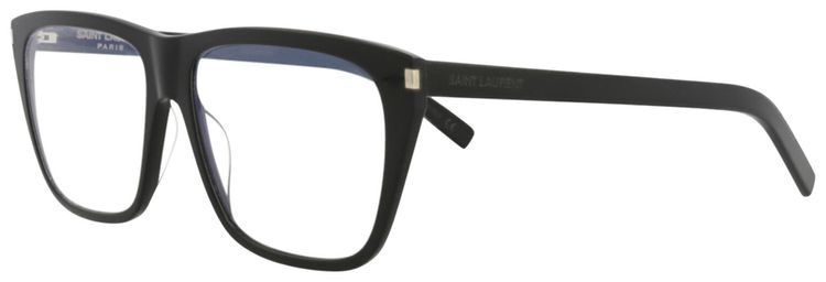 Saint Laurent Square Frame Acetate Optical Frames Black Transparent