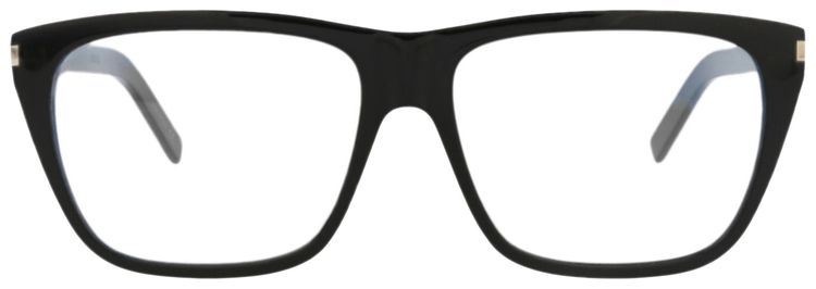 Saint Laurent Square Frame Acetate Optical Frames Black Transparent