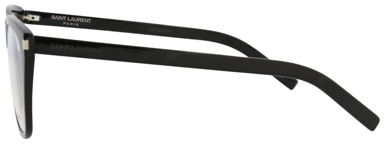 Saint Laurent Square Frame Acetate Optical Frames Black Transparent