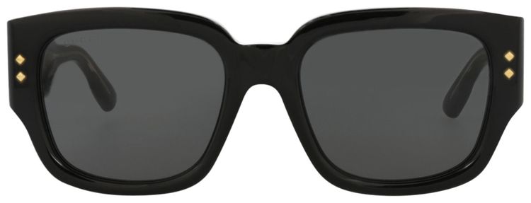 Gucci Square Frame Recycled Acetate Sunglasses Black Grey