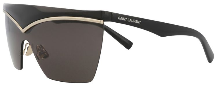 Saint Laurent Shield Frame Injection Sunglasses Black