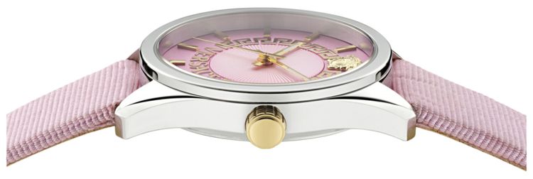 Versace New V Circle Grosgrain Watch Stainless Steel