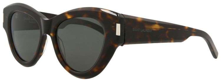 Saint Laurent Cat Eye Frame Acetate Sunglasses Havana Grey