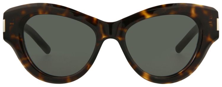 Saint Laurent Cat Eye Frame Acetate Sunglasses Havana Grey