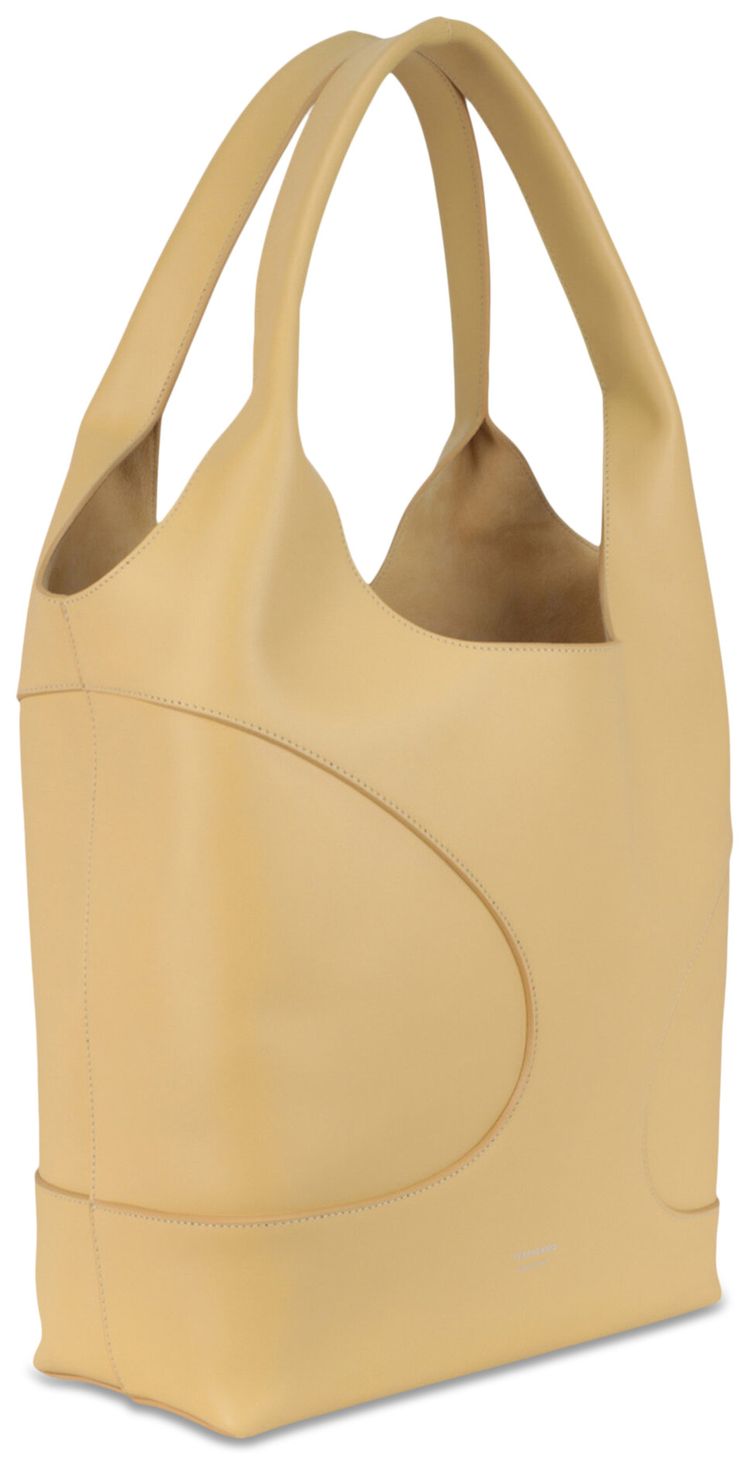 Ferragamo Debossed Cut Out Hobo Bag Light Yellow
