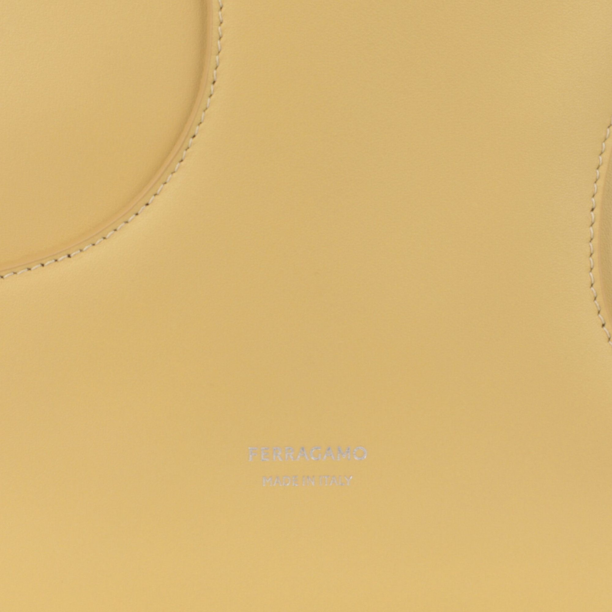 Buy Ferragamo Debossed Cut-Out Hobo Bag 'Light Yellow' - 215985