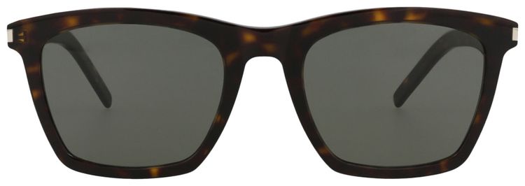 Saint Laurent Square Frame Acetate Sunglasses Havana Grey
