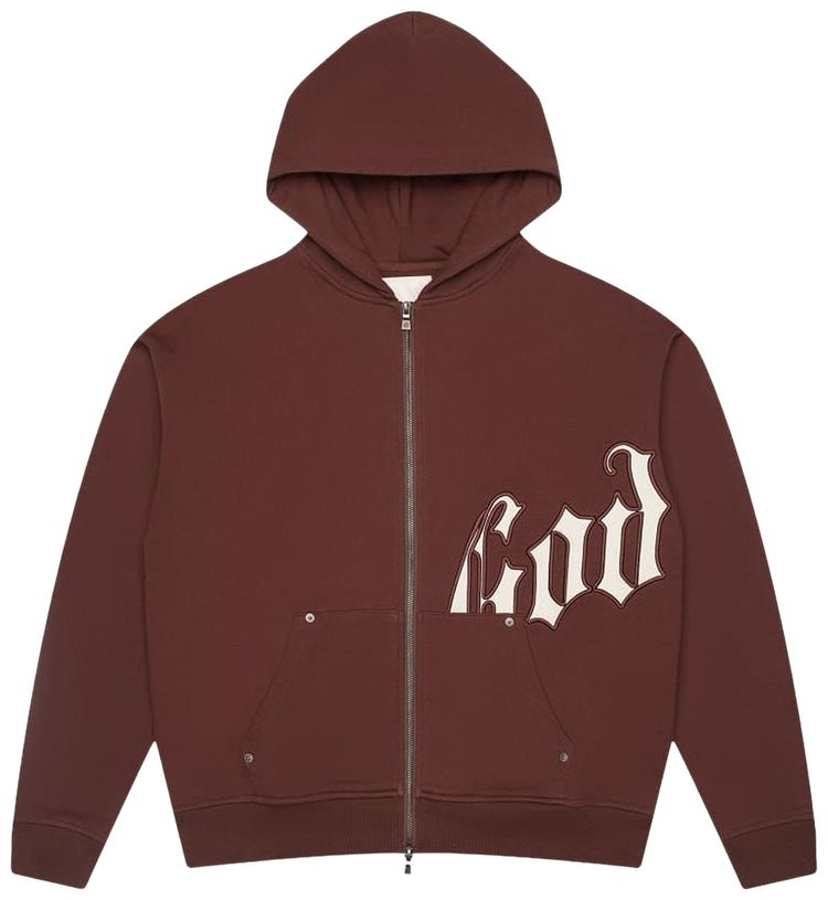 Godspeed OG Logo Hoodie V2 Brown White