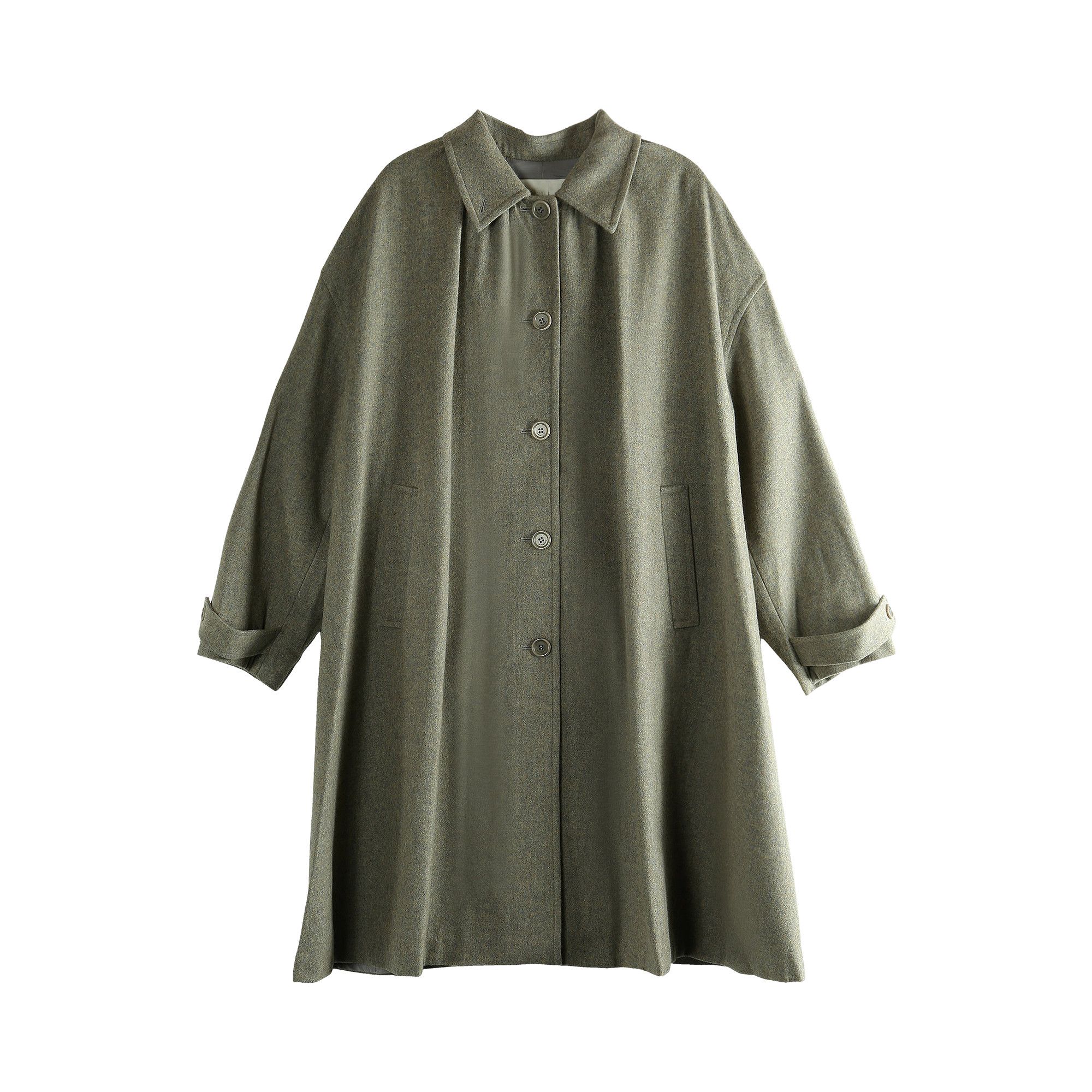 Buy Amomento Shirring Coat 'Blue' - AM25FWW02CT GREY | GOAT