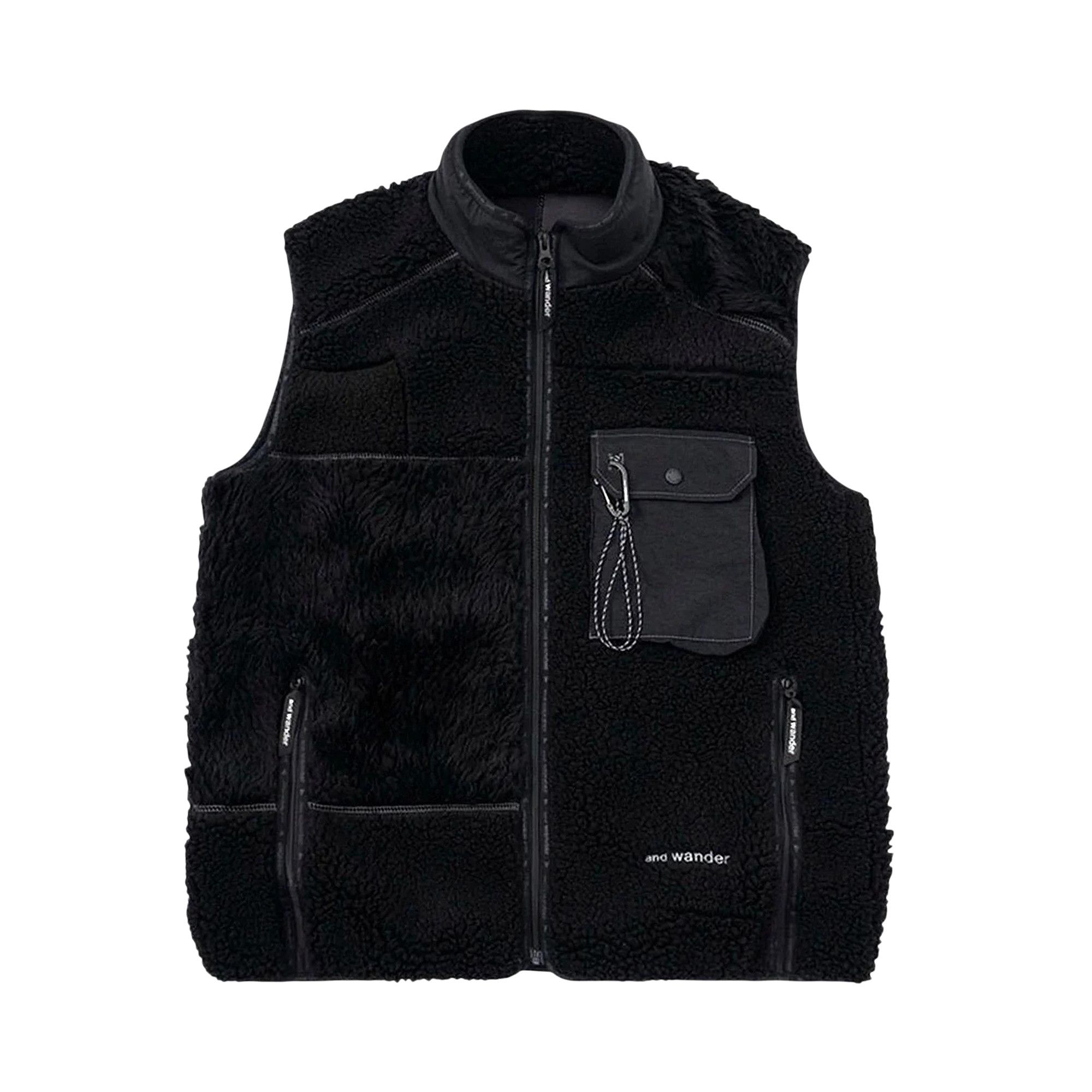 Buy And Wander Mix Boa Vest 'Black' - 5745281058 BLAC | GOAT CA