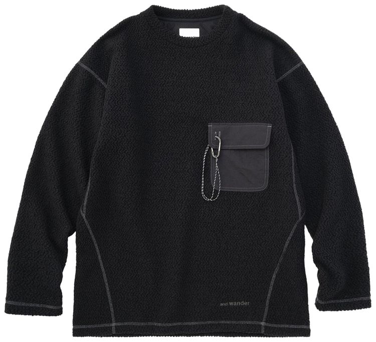 And Wander Wool Crew Neck Charcoal