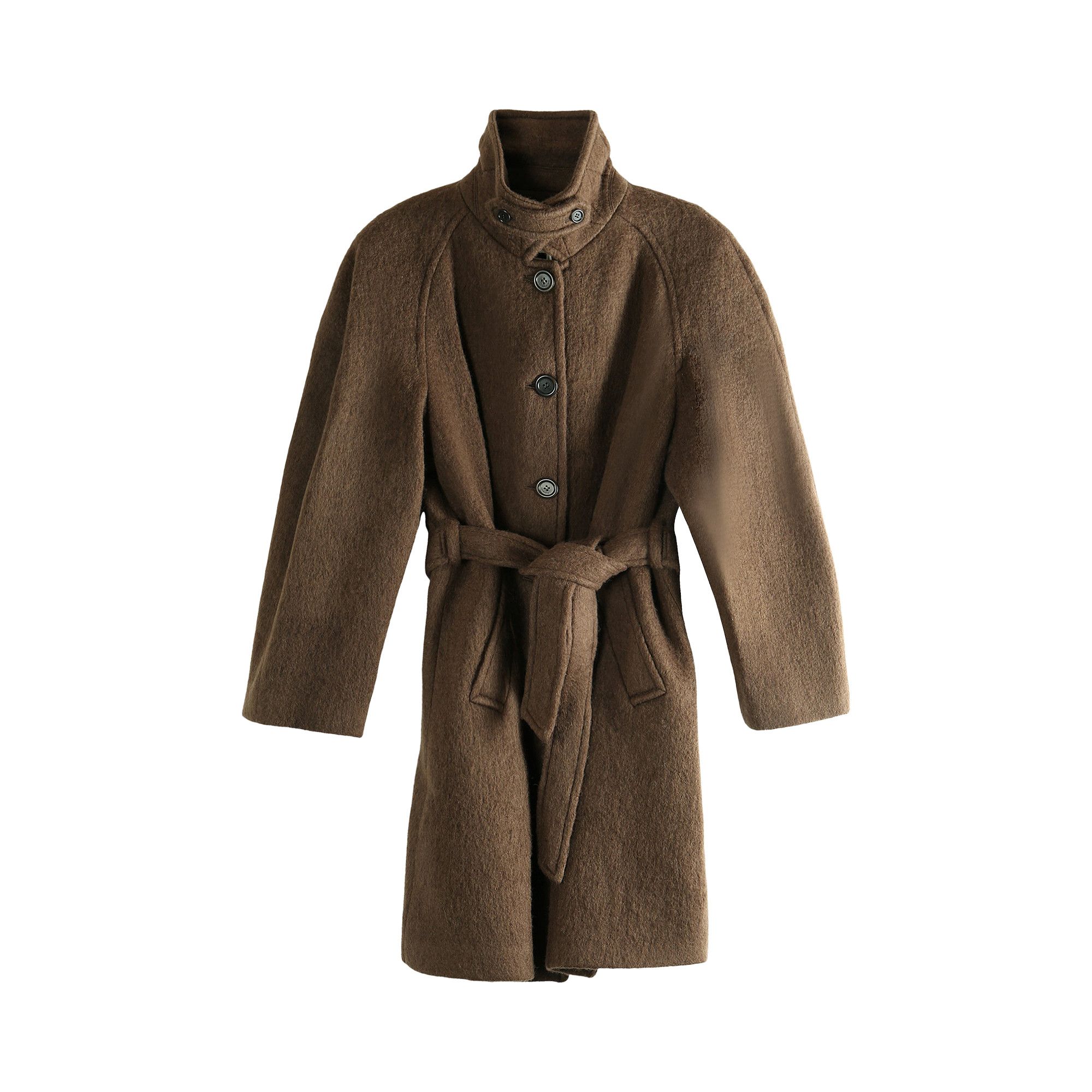 AMOMENTO アモーメント WOOL RAGLAN COAT Buy Amomento Raglan Coat 'Brown' - AM25FWW04CT BROW | GOAT AE
