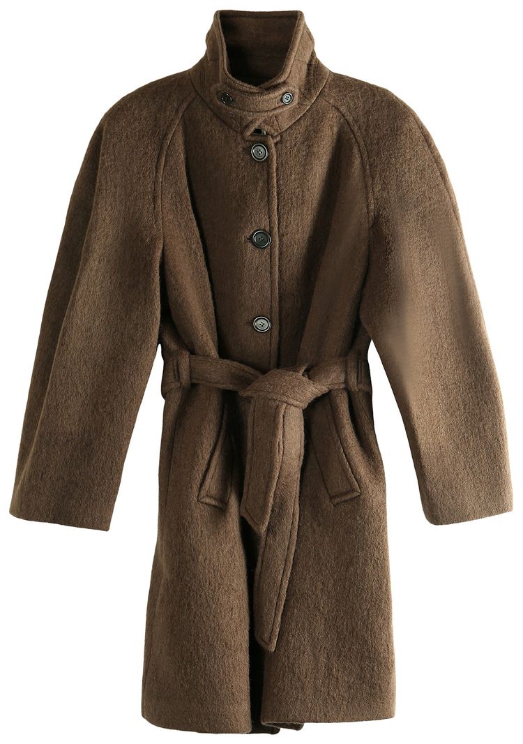 Amomento Raglan Coat Brown